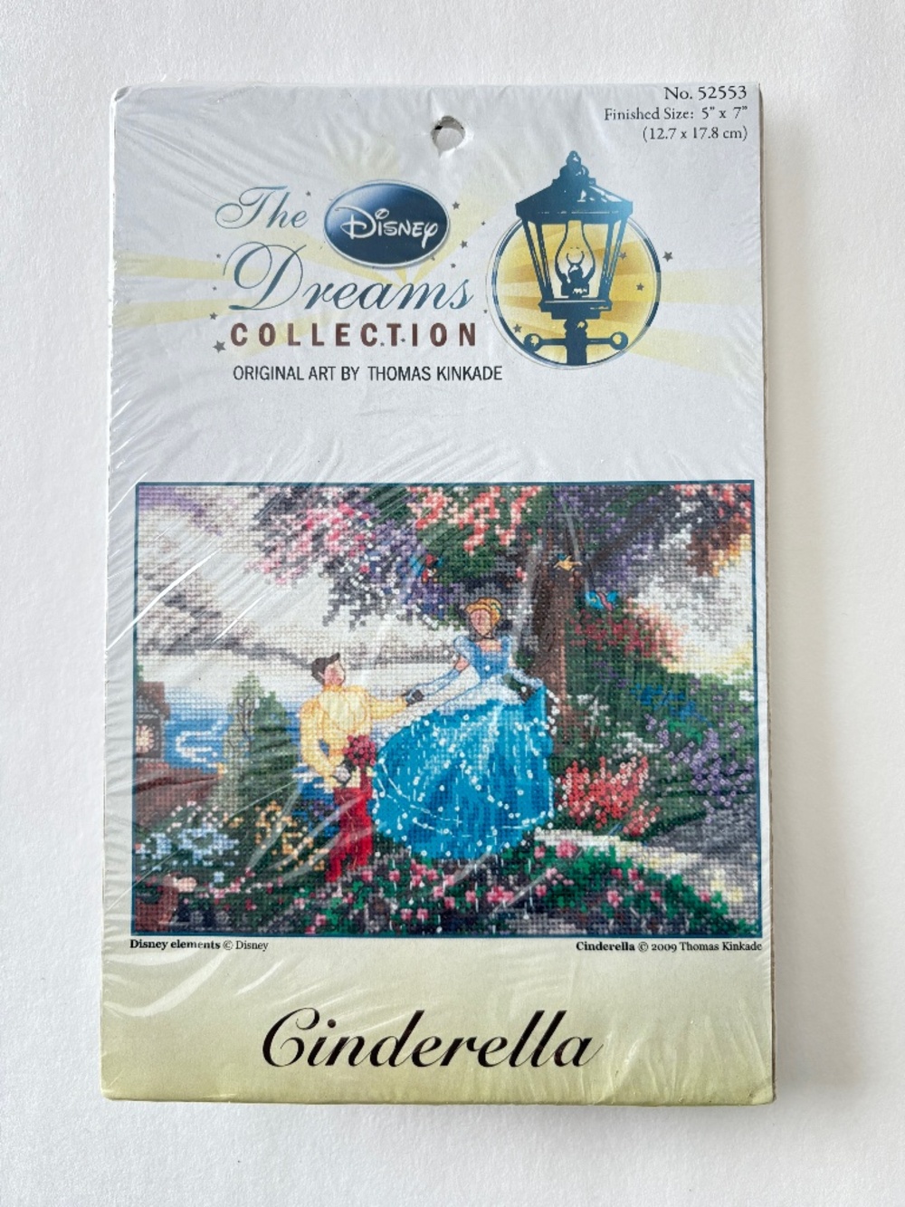 Disney Dreams Collection Cinderella Cross Stitch Kit 2009 Thomas Kinkade 5"x7"